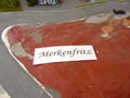 27.04.2008 - Merkenfritz wird nur angedeutet mit diesem Schild, aber faktisch ist es noch dem Erdboden gleich.