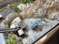 27.04.2008 - Dank Faller konnte dieser Bagger einige Bewegungen auf Knopfdruck im Steinbruch vollführen.